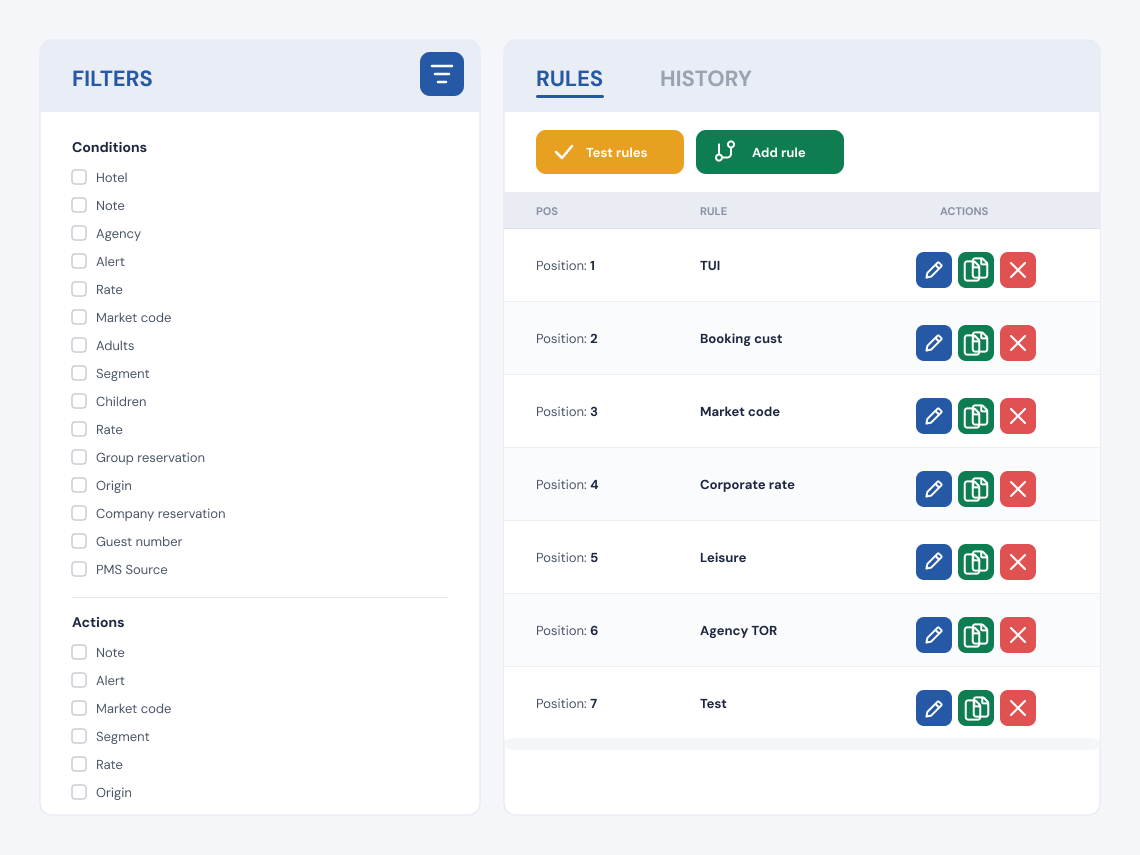 Automatizaciones inteligentes de LEAN Hotel System