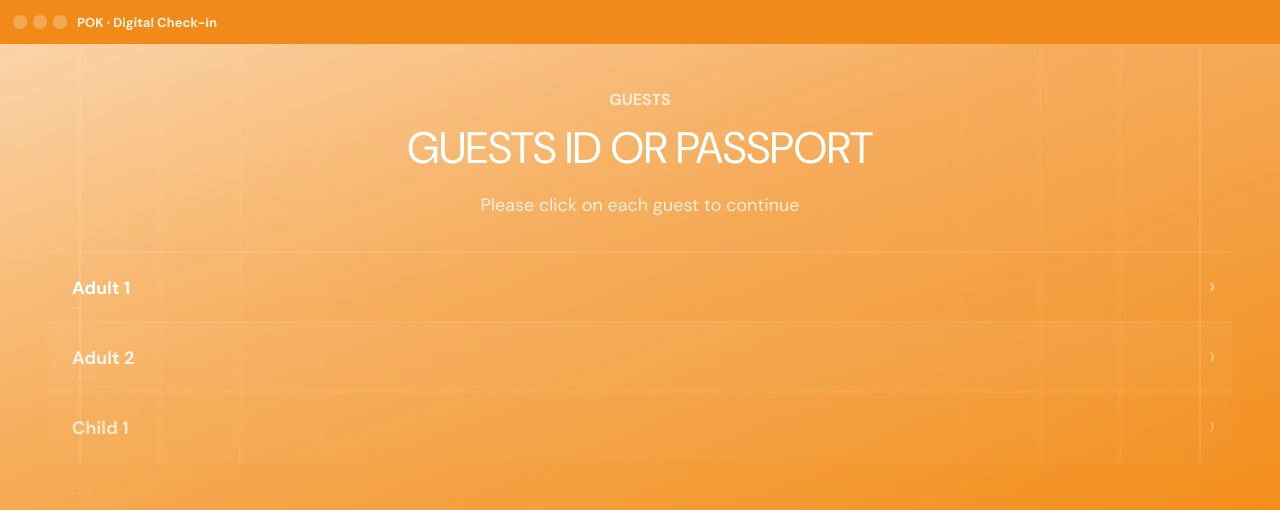 POK Check-in digital für Gäste
