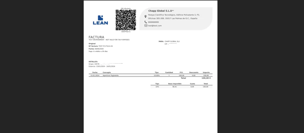 What is a hotel invoice